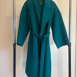 Theory Belted Midi Wool and Cashmere Coat